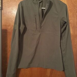 Olive Green Quarter-Zip Pullover